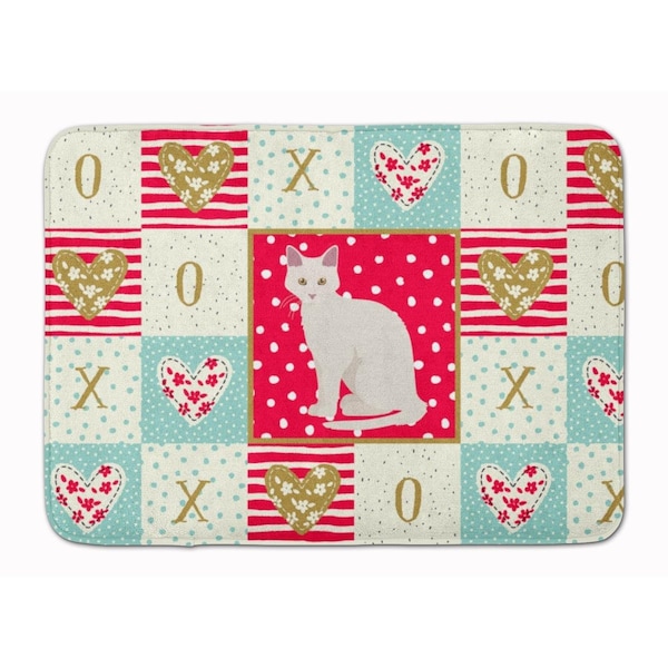 Carolines Treasures 19 x 27 in. Goddess Giant Cat Love Machine Washable Memory Foam Mat CK5738RUG - main